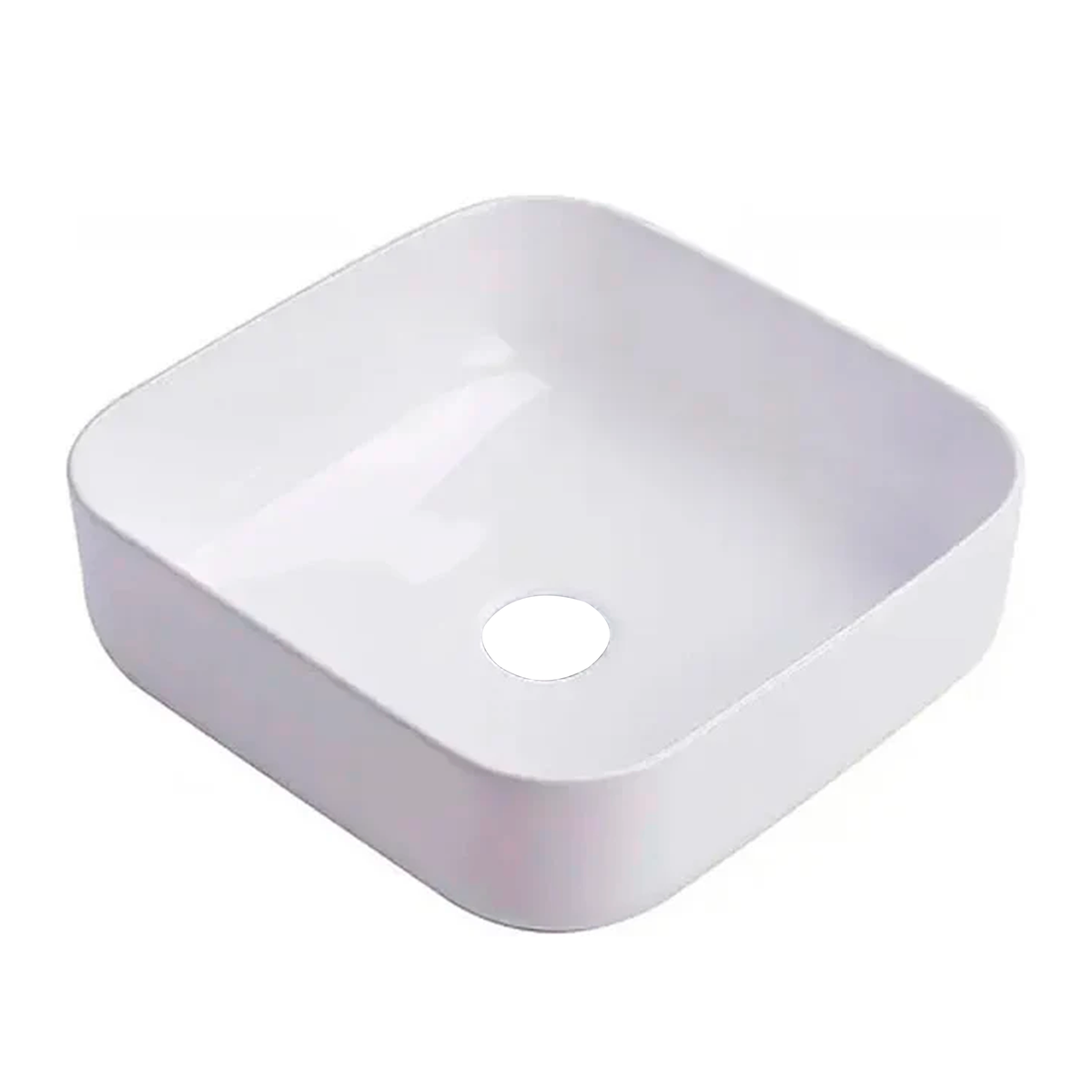 Lavamanos Ceramica Blanco Cuadrado 39*39*13cm
