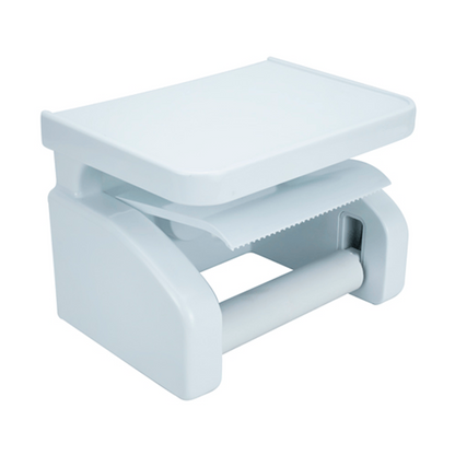 Portarrollo para Baño en ABS en Ventosa Blanco