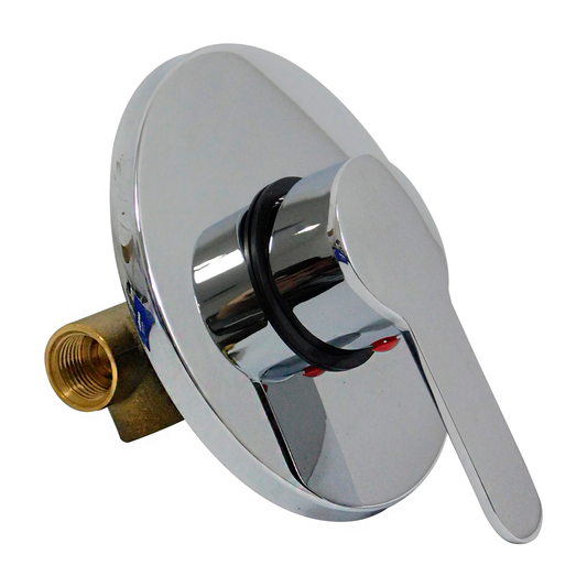 Mezclador Ducha Monocontrol Redondo Plateado Cromado