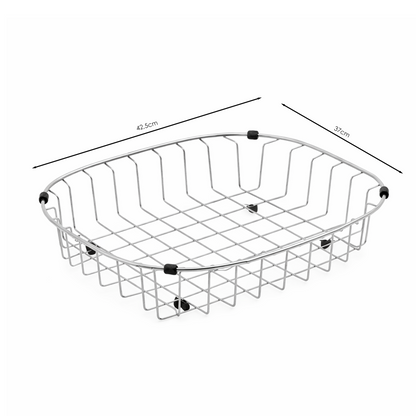 Escurridor de Verduras Acero Inoxidable 37x42x9cm Plateado