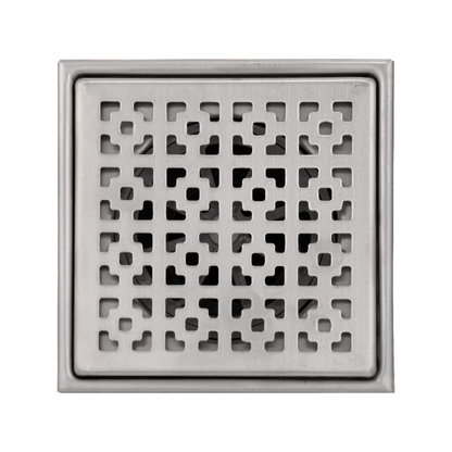 Rejilla de Piso Cuadrada 15cm Plateada Cepillada Exterior