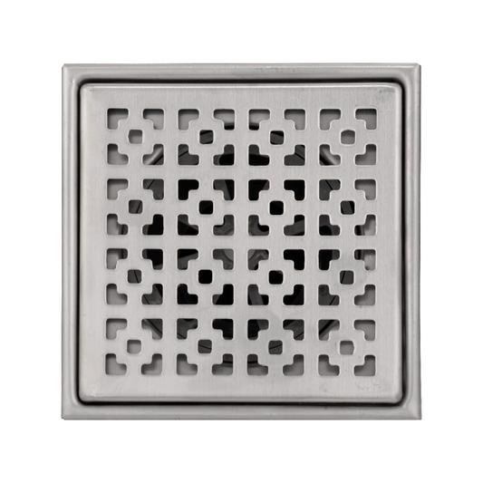 Rejilla de Piso Cuadrada 15cm Plateada Cepillada Exterior