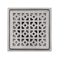 Rejilla de Piso Cuadrada 15cm Plateada Cepillada Exterior