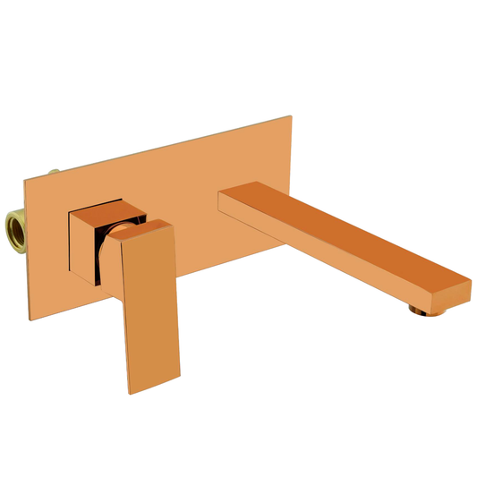 Griferia Monocontrol Lavamanos a Pared Rose Gold Brillante