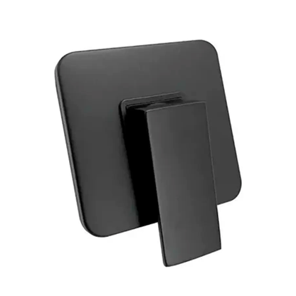 Kit Ducha Cuadrada 30cm+Mezclador Negro +Tubo Redondo 04