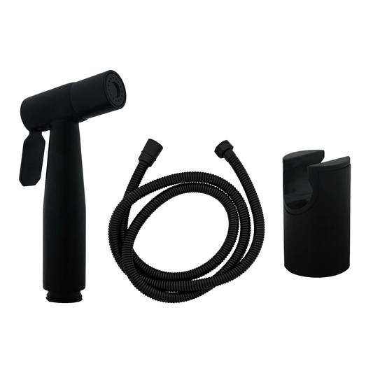 Kit Bidet de Baño en Acero Negro Mate+Soporte y Manguera