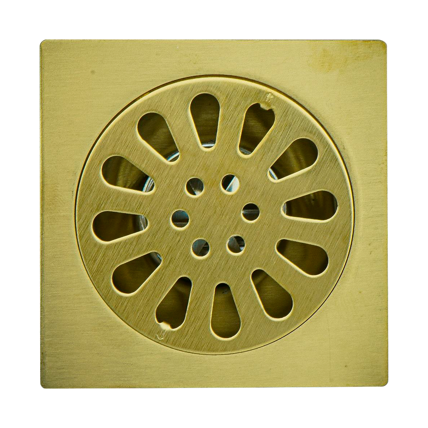 Rejilla de Piso Cuadrada 10*10cm Dorado Cepillado Sol