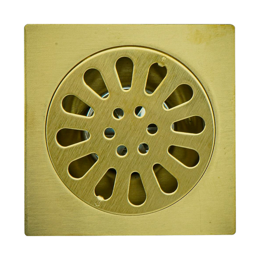 Rejilla de Piso Cuadrada 10*10cm Dorado Cepillado Sol