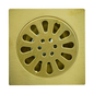 Rejilla de Piso Cuadrada 10*10cm Dorado Cepillado Sol