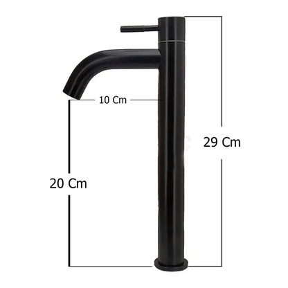 Grifería Lavamanos Alta Negro Vintage