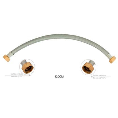 Acople en Acero 301 (½ - ½) -  120 CM