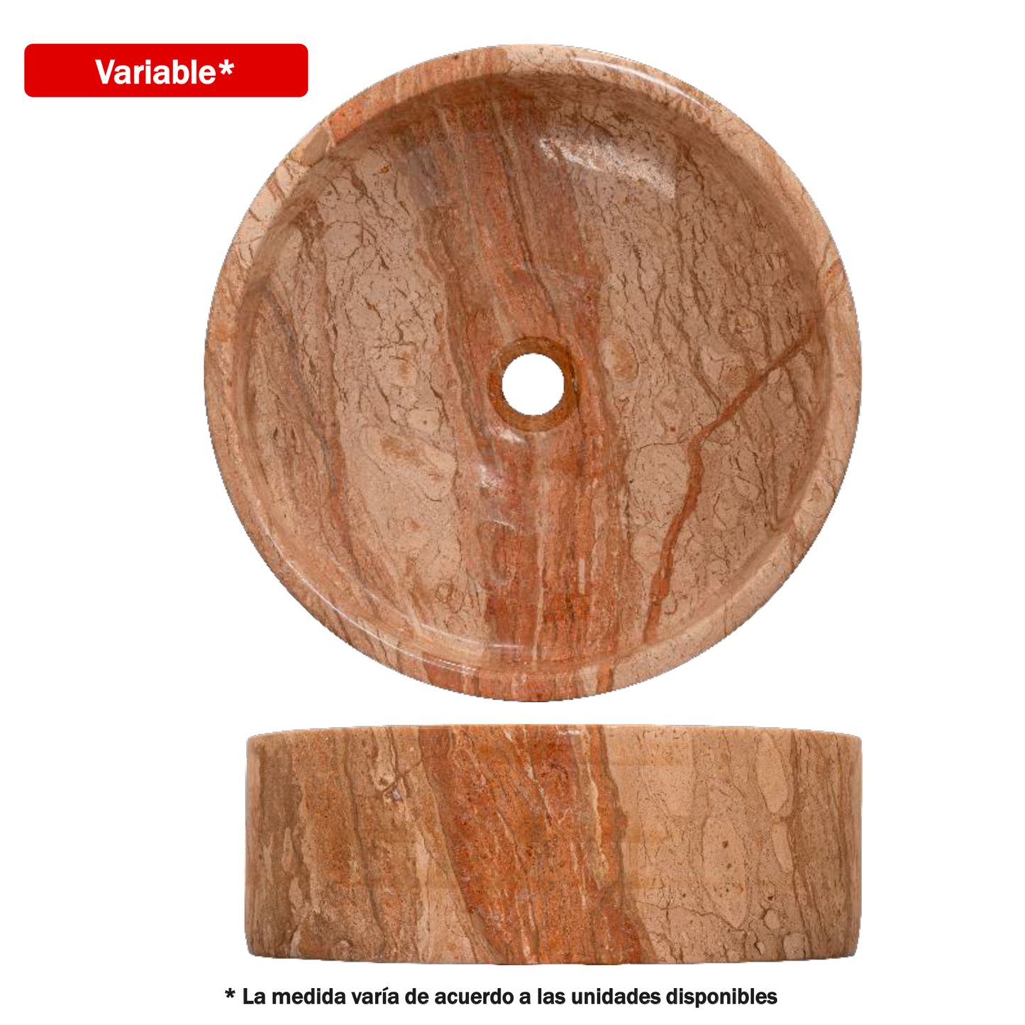 Lavamanos Sobreponer en Piedra Natural Redondo