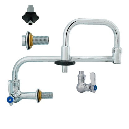 Griferia Institucional Restaurante Llenado de Ollas Alto Plateada