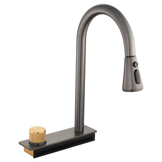 Griferia Monocontrol Lavaplatos Extraible Tipo Lluvia Gray