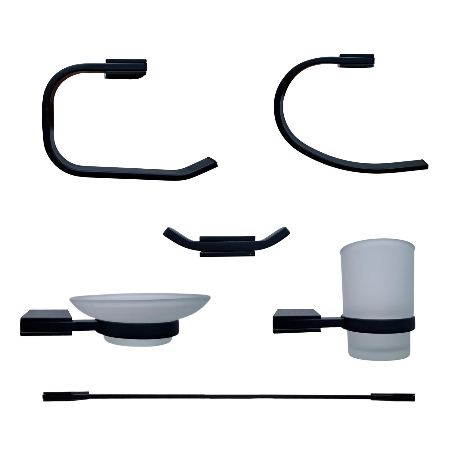 Juego de Accesorios Negro Mate Plane X6 Piezas