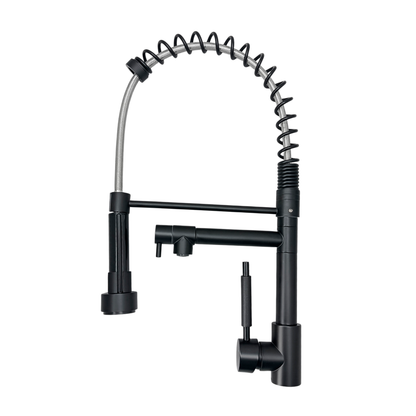Griferia Monocontrol Lavaplatos Industrial Extraible Negro Mate