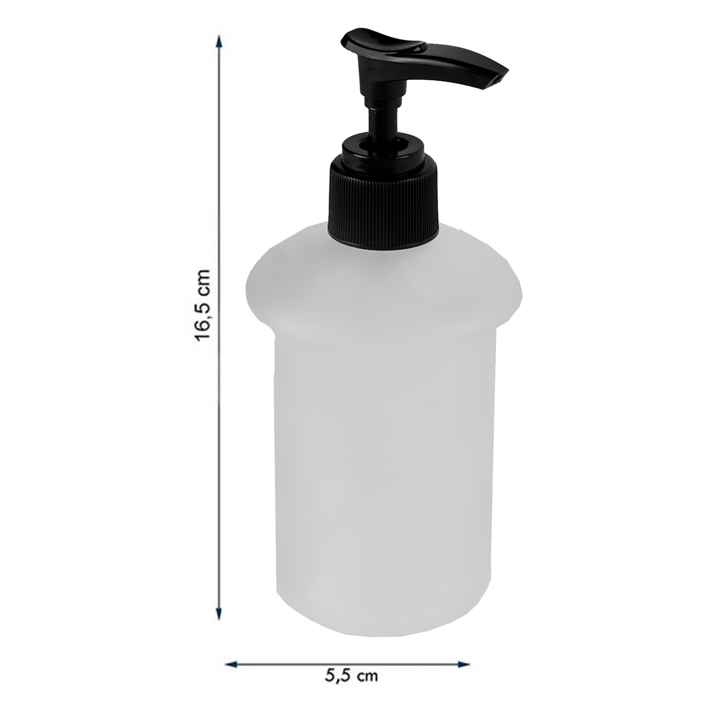 Dispesandor de Jabon Tapa Negra para Baño