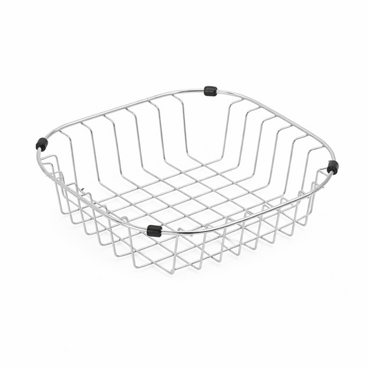 Escurridor de Verduras Acero Inoxidable 32x32x8cm Plateado