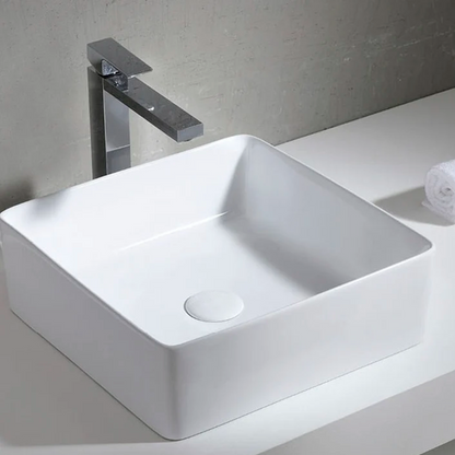 Lavamanos Ceramica Blanco Cuadrado 37*37*13,5cm