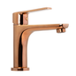 Griferia Lavamanos Monocontrol Baja Bronce Oro Rosa Manija Zinc