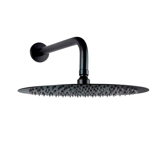 Ducha Regadera Redonda12Pulg (30cm) Negro Mate