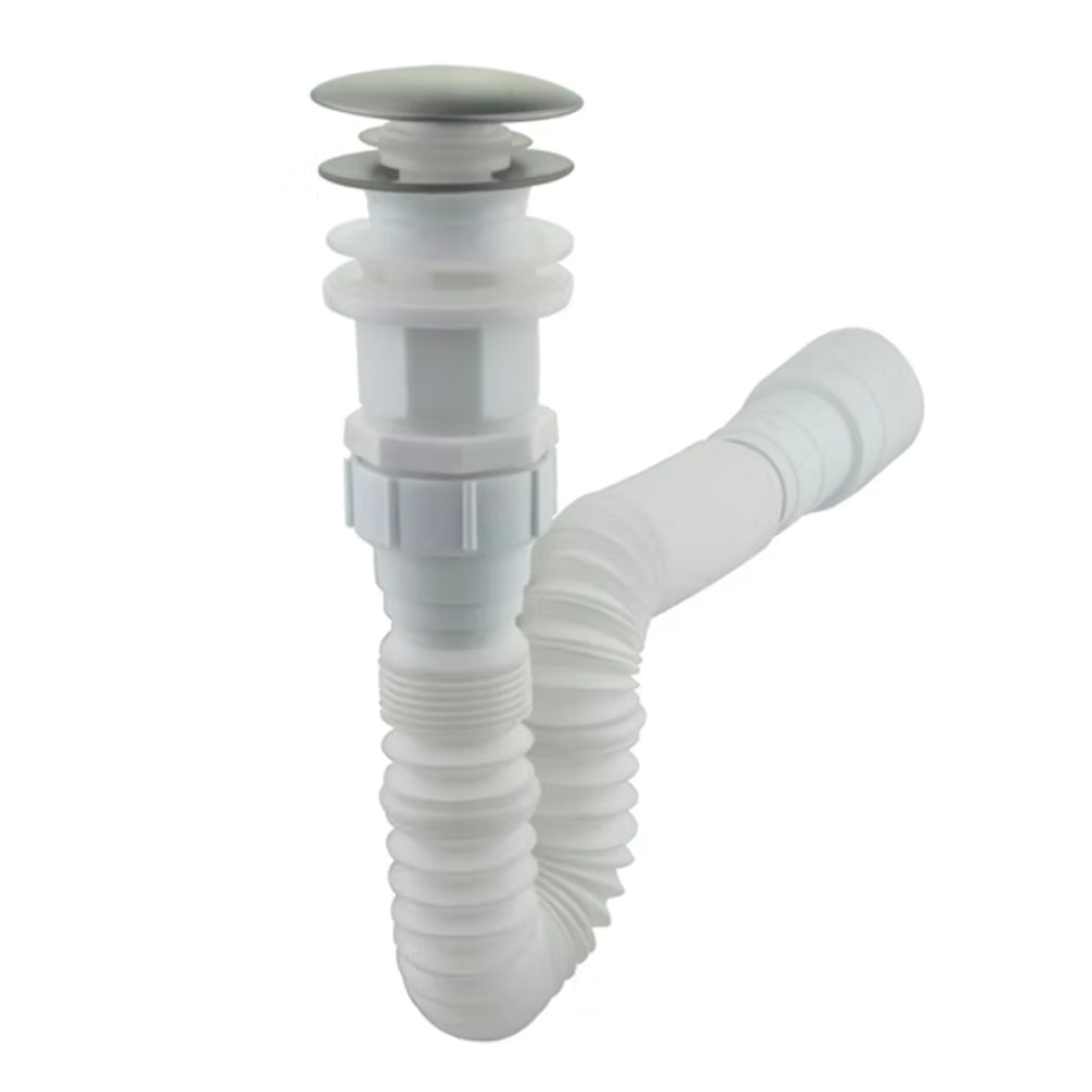 Desague de Push Flexible Tapa Satinada Inoxidable