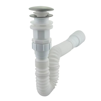 Desague de Push Flexible Tapa Satinada Inoxidable