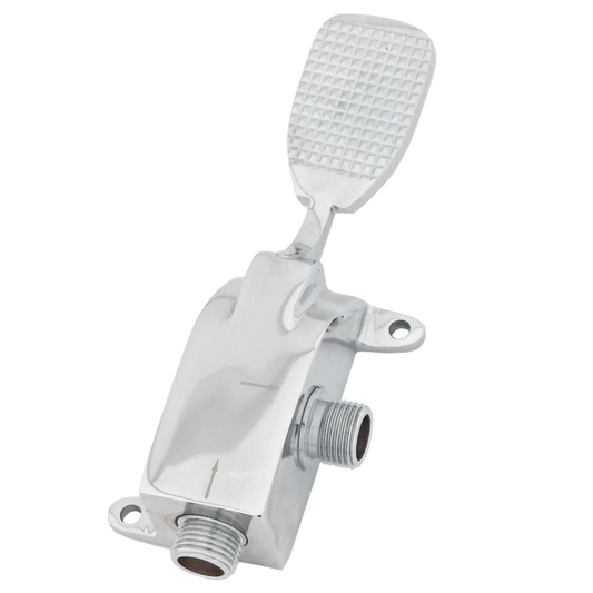 Valvula de Pedal Trafico Pesado Plateada Cromada