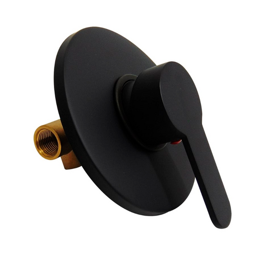 Mezclador Ducha Monocontrol Redondo Negro Mate