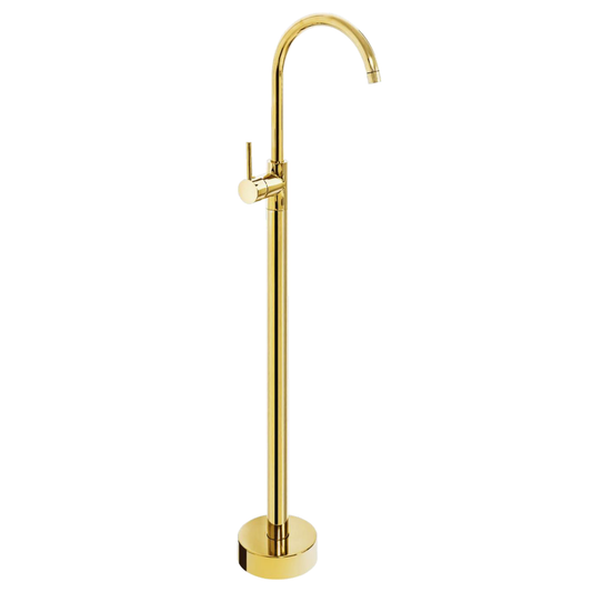 Griferia Monocontrol Llenado de Tina Pedestal Oro Brillante