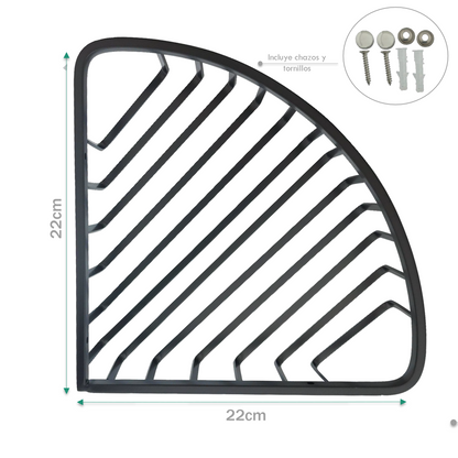 Jabonera Canastilla para Baño Esquinera Gray Gris