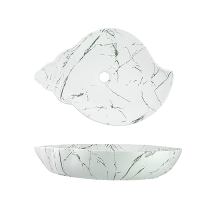 Lavamanos Sobreponer Hoja Calacata Blanco