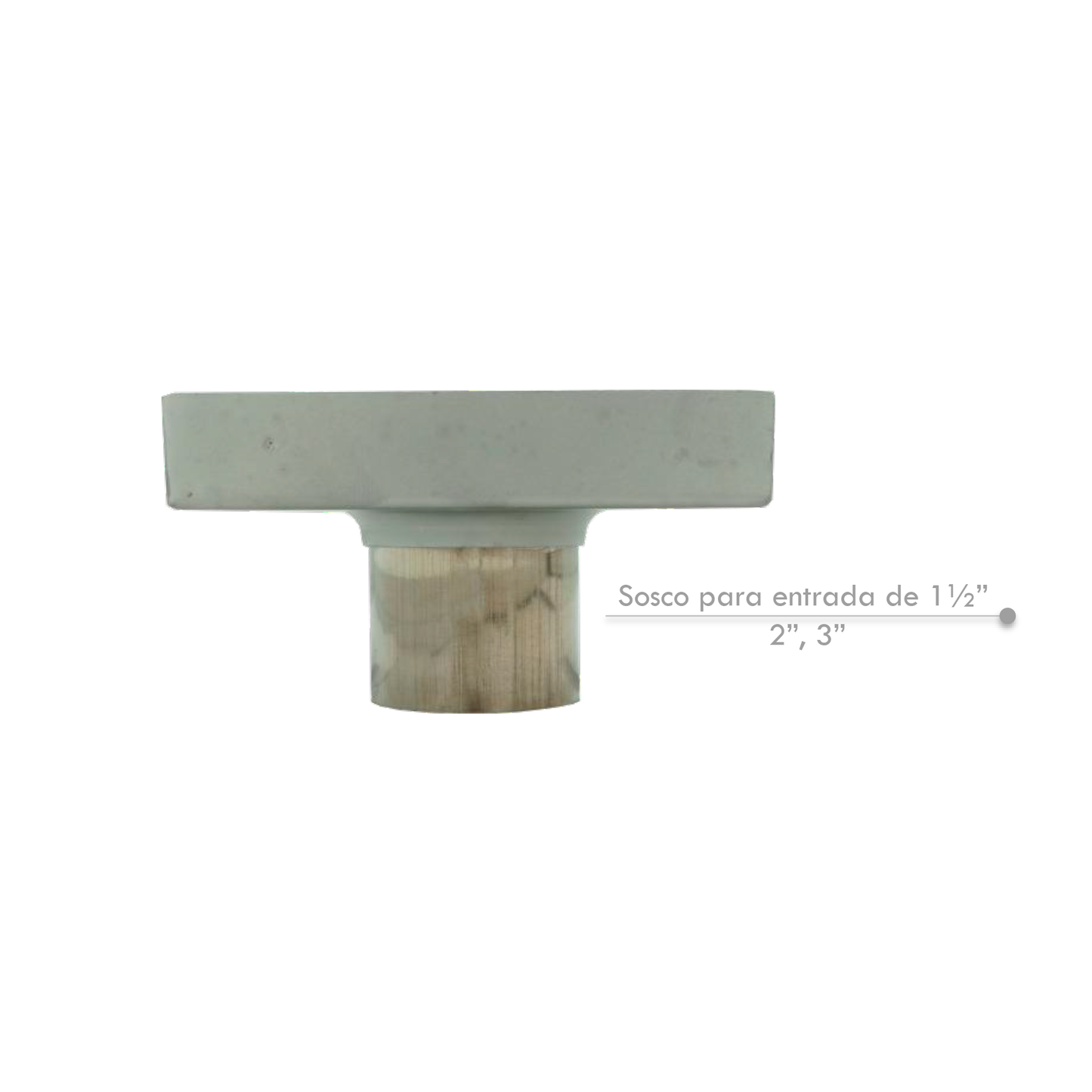 Rejilla de Piso Cuadrada 10cm Plateada Cepillada Invisible