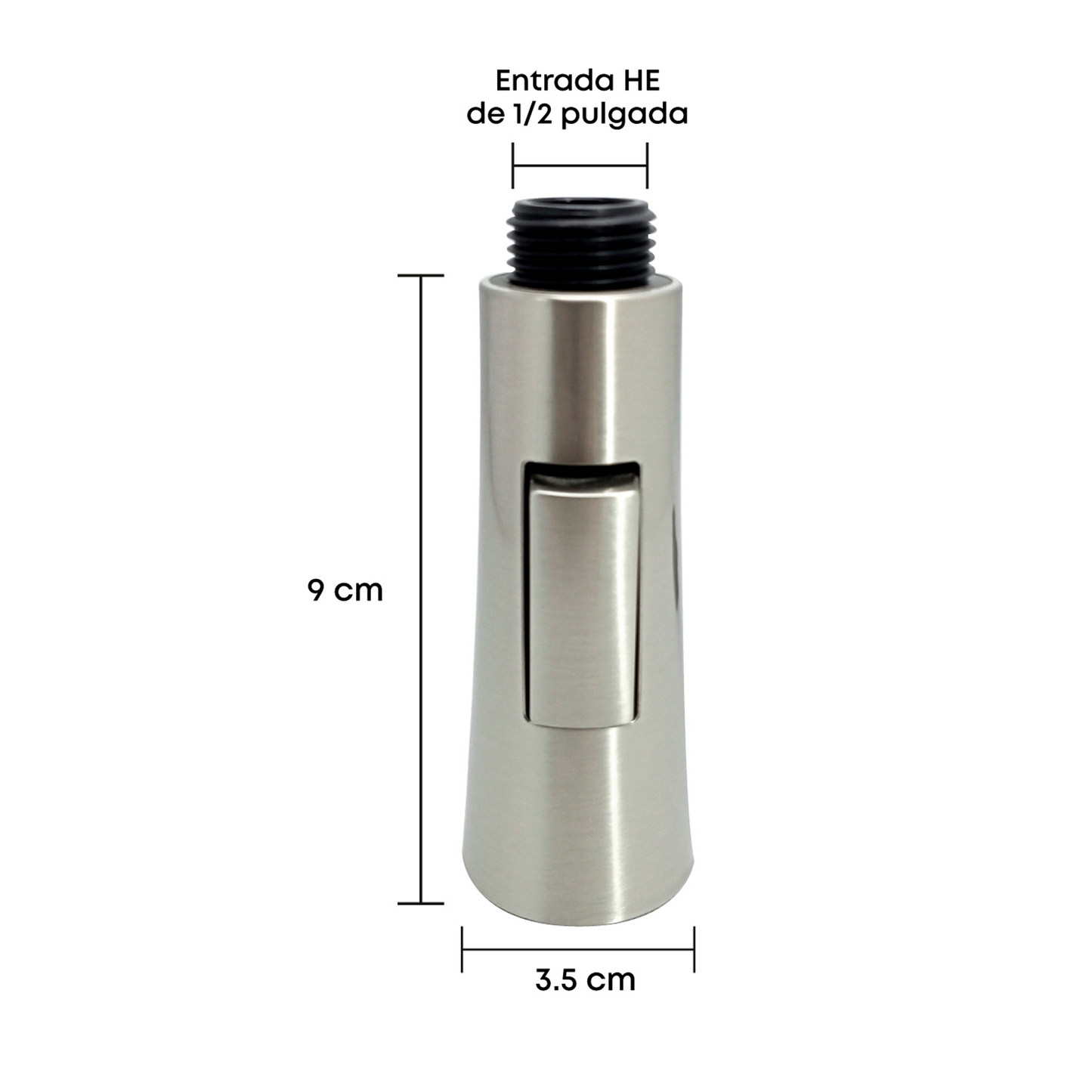 Repuesto Spray Grifo Lavaplatos Pull Out Satinada Delgado