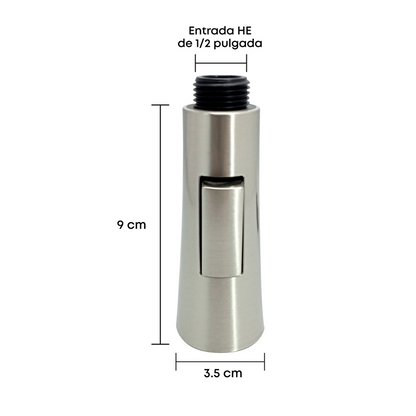 Repuesto Spray Grifo Lavaplatos Pull Out Satinada Delgado