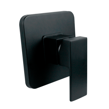Mezclador Monocontrol Ducha Cuadrada Negro Mate