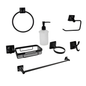Accesorios para Baño Plateado Negro Mate Capadocia X6