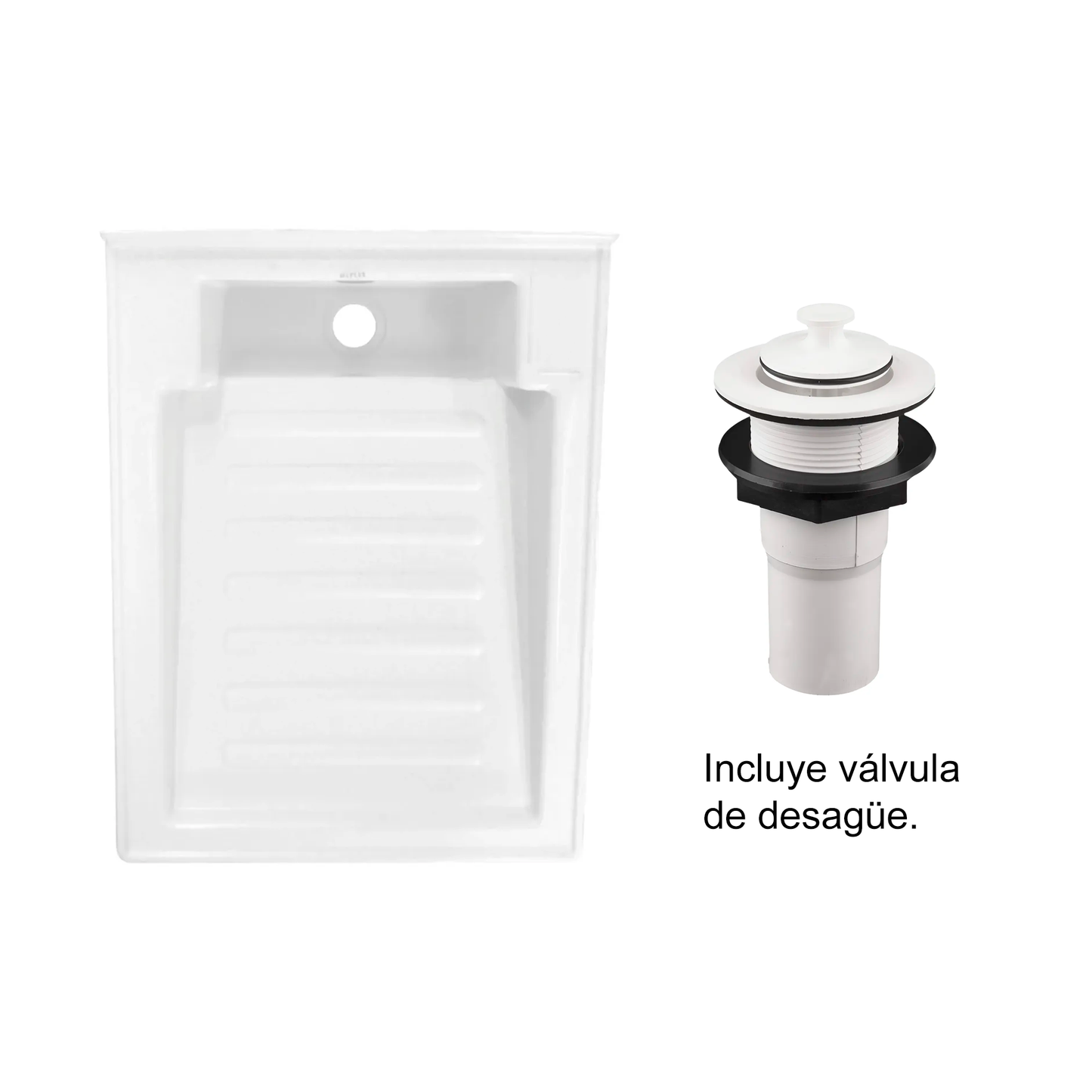 Lavadero Plastico 60*46cm Blanco