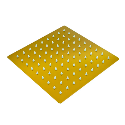 Regadera Ducha Cuadrada 25cm Dorado Cepillado