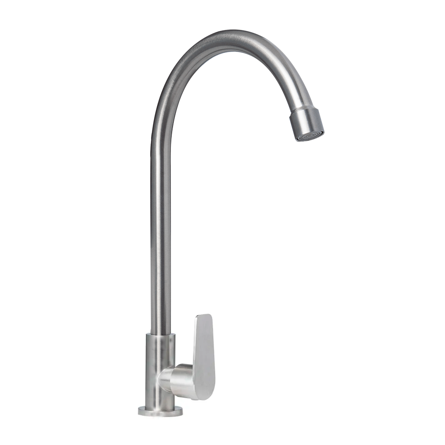 Griferia Llave Lavaplatos Acero Inoxidable Agua Fria Gris
