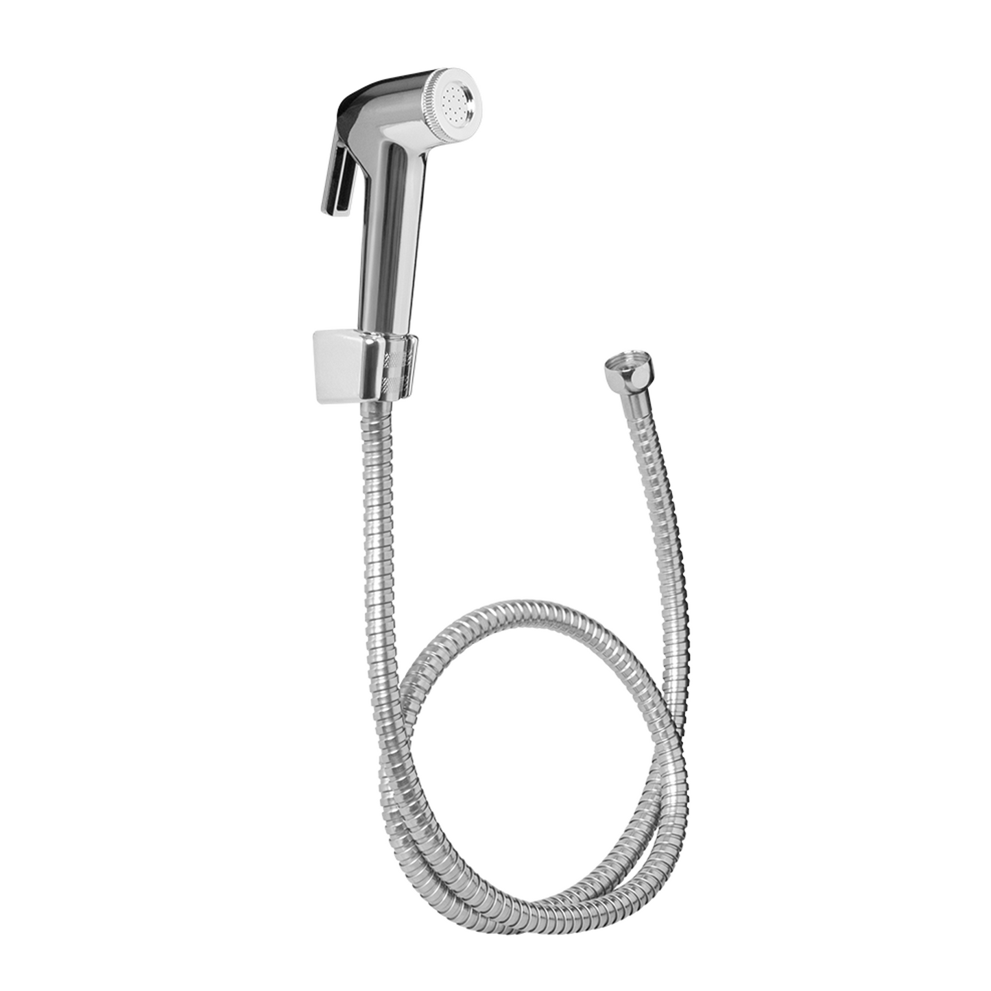 Ducha Bidet en ABS con Manguera en Acero 1,2mt y Soporte Plateada