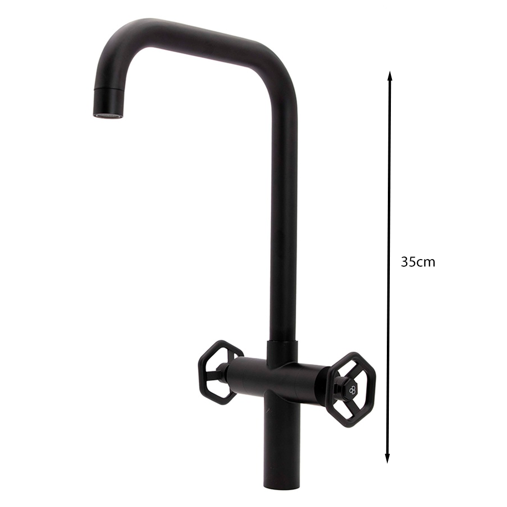 Griferia Monocontrol Lavaplatos Negro Mate 2Manij