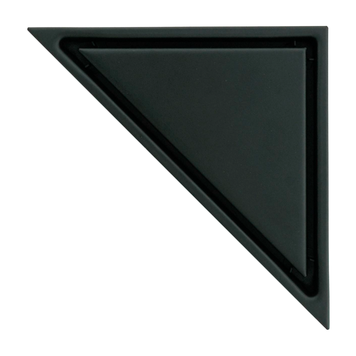 Rejilla de Piso Invisible Triangular 20cm Negro Mate