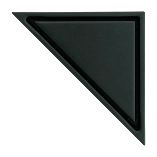 Rejilla de Piso Invisible Triangular 20cm Negro Mate