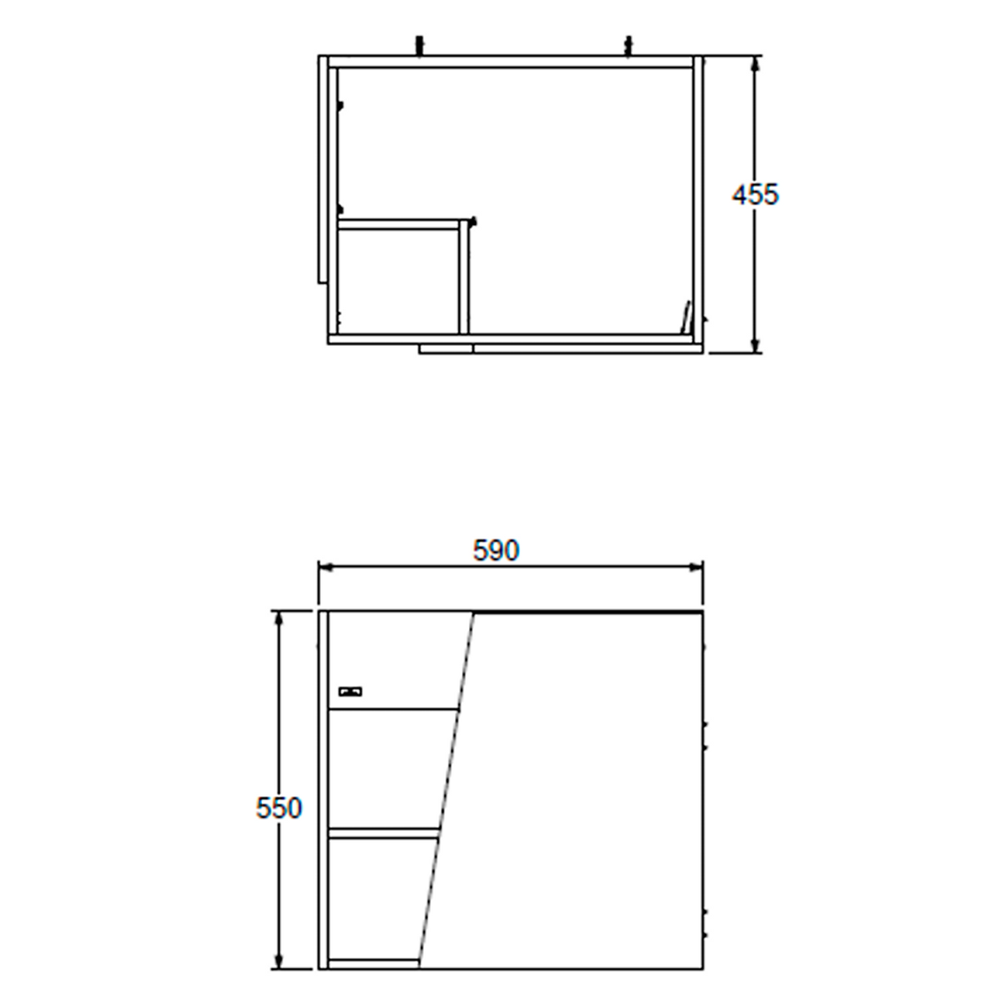 Mueble de Baño 60cm Blanco Iguazu