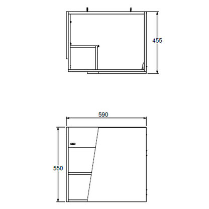 Mueble de Baño 60cm Blanco Iguazu