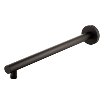 Tubo de Ducha Pared Redondo Nuvo 40cm Negro Mate