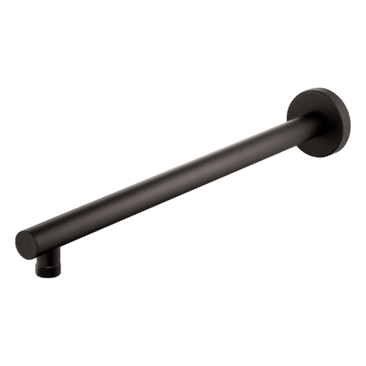 Tubo de Ducha Pared Redondo Nuvo 40cm Negro Mate