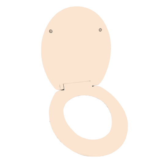 Asiento Sanitario Caida Lenta Redonda Beige