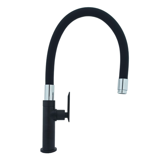 Griferia Lavaplatos Agua Fria Flexible Negro